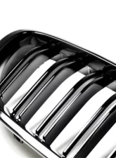 AutoTecknic Glazing Black Front Grille Dual Slats BMW 5 Series F10 11-16                                     - BM-0067-DS-GB - Image 2