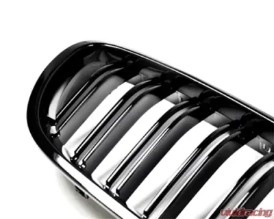 AutoTecknic Glazing Black Front Grille Dual Slats BMW 5 Series F10 11-16 - BM-0067-DS-GB