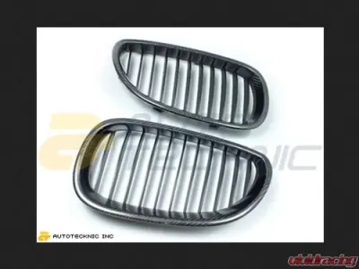 AutoTecknic Carbon Fiber Front Kidney Grilles BMW E60 Sedan | E61 Wagon | 5 Series Including M5 04-14 - BM-0068