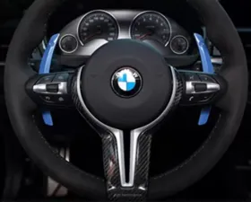 AutoTecknic Competition Steering Shift Levers Paddles Pearl White BMW F06 | F12 | F13 M6 12-19