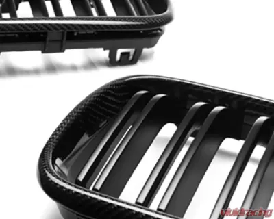 AutoTecknic Carbon Fiber Dual-Slats Front Grilles BMW F22 2-Series 14-20 - BM-0172-DS-CF