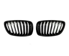 AutoTecknic Glazing Black Front Grilles BMW F22 2-Series 14-20