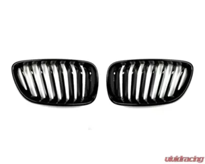 AutoTecknic Glazing Black Front Grilles BMW F22 2-Series 14-20 - BM-0172-GB