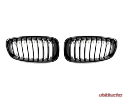 AutoTecknic Glazing Black Front Grilles BMW F34 3-Series GT Gran Turismo 13-15 - BM-0173-GB