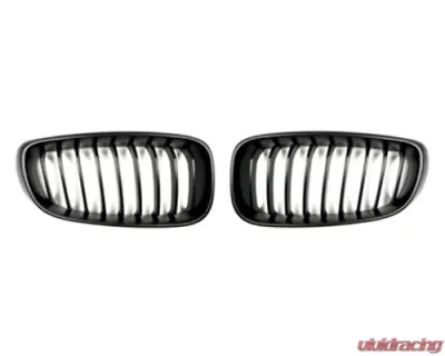 AutoTecknic Stealth Black Front Grilles BMW F34 3-Series GT Gran Turismo 13-15 - BM-0173-MB