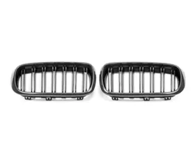 AutoTecknic Replacement Dual-Slats Carbon Fiber Front Grilles BMW F15 X5|F16 X6|F86 X6M 2014-2018