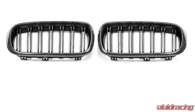 AutoTecknic Glazing Black Dual-Slats Front Grilles BMW F15 X5|F85 X5M|F16 X6|F86 X6M 2004-2018 - BM-0174-DS-CF