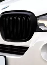 AutoTecknic Stealth Black Dual-Slats Front Grilles BMW F15 X5|F16 X6 2014-2018                                     - BM-0174-DS-MB - Image 2