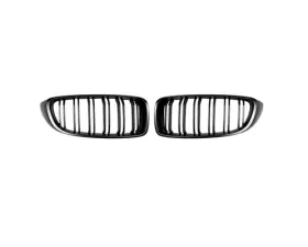 AutoTecknic Replacement Stealth Black Front Grilles BMW 4-Series
