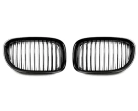 AutoTecknic Replacement Glazing Black Front Grilles BMW F01 | F02 7-Series 2007-2015