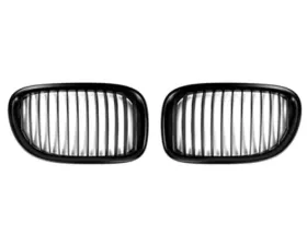 AutoTecknic Replacement Stealth Black Front Grilles BMW F01 | F02 7-Series 2007-2015
