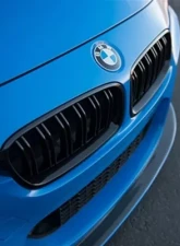AutoTecknic Replacement ABS Gloss Black Front Kidney Dual Slats Grilles BMW F30 | F31 3 Series 12-15                                     - BM-0179-DS-GB - Image 3