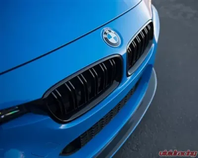 AutoTecknic Replacement ABS Matte Black Front Kidney Dual Slats Grilles BMW F30 | F31 3 Series 12-15 - BM-0179-DS-MB