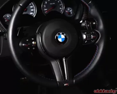 AutoTecknic Carbon Fiber Steering Wheel Trim BMW F10 M5 LCI 12-16 - BM-0183