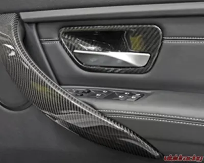 Autotecknic Dry Carbon Fiber Interior Door Handle Covers BMW F34 3 Series GT 13-15 - BM-0360