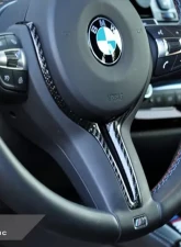 AutoTecknic Carbon Steering Wheel Trim BMW F87 M2 2016-2018 | F80 M3 2015-2019 | F82 | F83 M4 2015-2020 | F10 M5 LCI 2012-2017 | F06 | F12 | F13 M6 2013-2018                                     - ATK-BM-0183 - Image 3