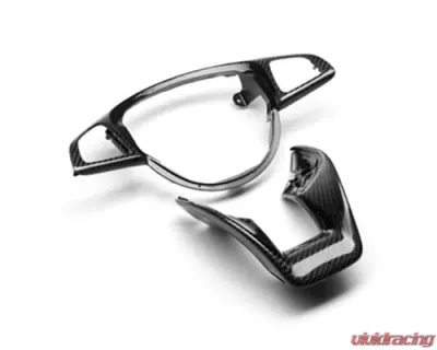 AutoTecknic Carbon Fiber Steering Wheel Trim Mercedes Benz W205 C63 | C63S AMG 15-17 - MB-0203