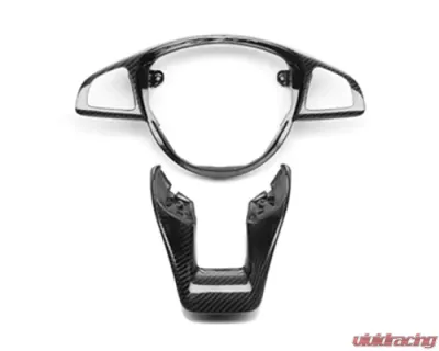 AutoTecknic Carbon Fiber Steering Wheel Trim Mercedes Benz W205 C63 | C63S AMG 15-17 - MB-0203