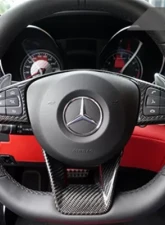 AutoTecknic Carbon Fiber Steering Wheel Trim Mercedes Benz W205 C63 | C63S AMG 15-17                                     - MB-0203 - Image 4