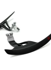 AutoTecknic Matte Carbon Fiber Competition Steering Shift Paddles With Red Indicators Nissan GT-R R35 2009-2021                                     - NS-0030-MCF-R - Image 3