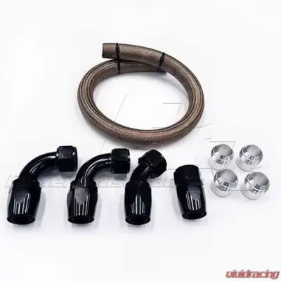 Powerhouse Racing Do-It-Yourself 20AN Radiator Hose Kit Toyota Supra 1993-1998 - PHR 01010616.BK