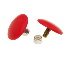 Prothane Universal Bump Stop 3/8X2 Ultra Thin Button - Red