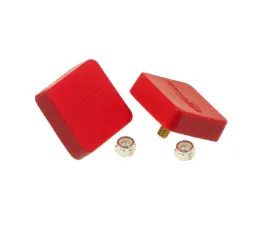 Prothane Universal Bump Stop 5/8X2X2 Sqr w/ Ctr Stud - Red