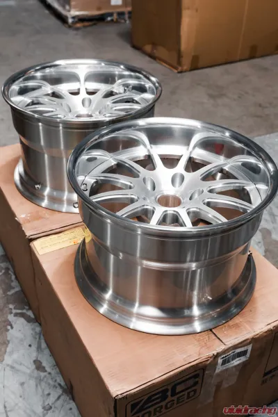 BC Forged FJ34 Wheel Set 18x8 | 18x11.5 5x130 +29mm Brushed Clear Porsche 930 Turbo CLEARANCE - BCF-FJ34-18x8-18x10-29-5x130