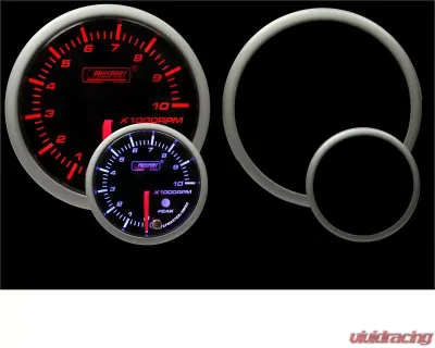 ProSport 52mm Amber | White Premium Series Electrical Tachometer With Warning and Peak Hold - 216SMTASWL270-PK