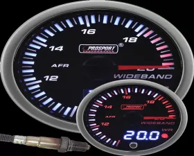 ProSport 60mm Amber | White Dual Display JDM Series Wideband AFR Gauge Kit