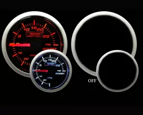Prosport Performance Boost Gauge Mechanical Amber | White 52mm