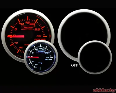 Prosport Performance Boost Gauge Electrical with Sender Amber | White 52mm - 216BFWAEBOSM.PSI