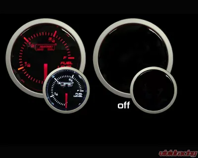 Prosport Performance Fuel Level Gauge Electrical Amber | White 52mm - 216BFWAFLSM