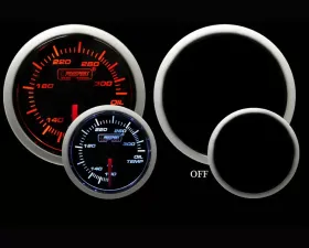 Prosport Performance Oil Temp | Gauge Electric with Sender Amber | White 52mm