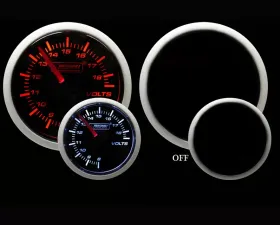 Prosport Performance Voltmeter Gauge Electric Amber | White 52mm