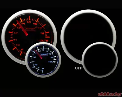 Prosport Performance Voltmeter Gauge Electric Amber | White 52mm - 216BFWAVOSM