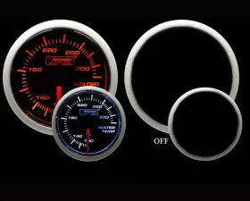 Prosport Performance Water Temp | Gauge Electric with Sender Amber | White 52mm