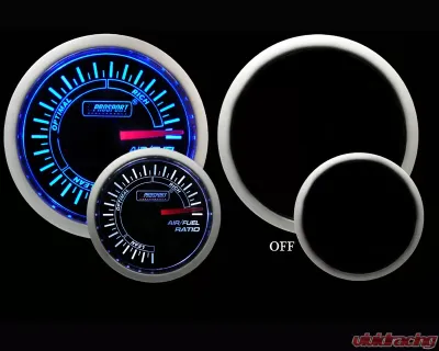 Prosport Performance Air Fuel Ratio Gauge Electrical Analog Blue | White 52mm - 216BFWBAFSM