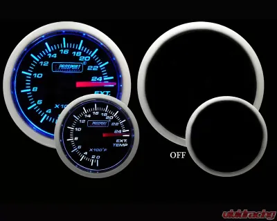 Prosport Performance Exhaust Gas Temperature with Probe Blue | White 52mm - 216BFWBEGTSM.F