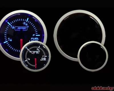 Prosport Performance Fuel Level Gauge Electric Blue | White 52mm - 216BFWBFLSM
