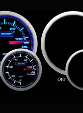 Prosport Performance Oil Pressure Gauge Electric with Sender Blue | White 52mm                                     - 216BFWBOPSM.PSI - Image 3