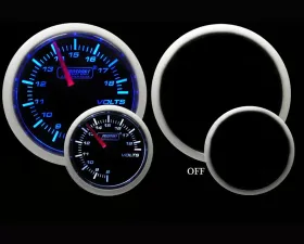 Prosport Performance Voltmeter Gauge Electric Blue | White 52mm