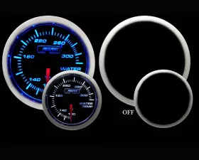 Prosport Performance Water Temp | Gauge Electric with Sender Blue | White 52mm
