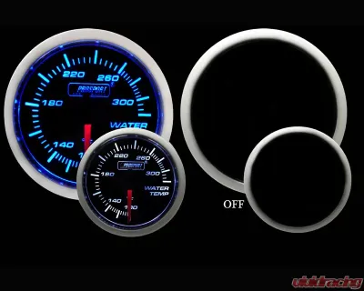 Prosport Performance Water Temp | Gauge Electric with Sender Blue | White 52mm - 216BFWBWTSM.F