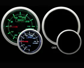Prosport Performance Boost Gauge Mechanical Green | White 52mm