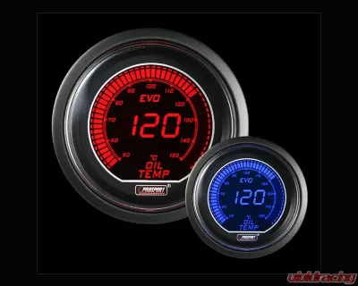 Prosport Performance Oil Temperature Electric with Temp | Sensor Digital Display - 216EVOOT-C