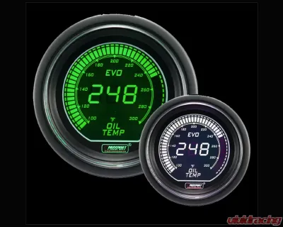 Prosport Performance Oil Temperature Electric with Temp | Sensor Digital Display - 216EVOWGOT.F