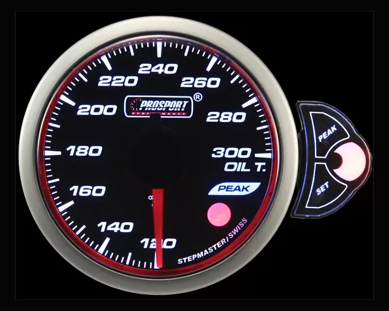 Prosport Performance Oil Temperature Gauge Electric with Sender | Blue | White | Amber - 216HLOT270-PK.F