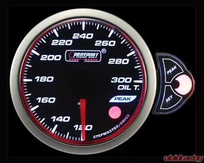 Prosport Performance Oil Temperature Gauge Electric with Sender | Blue | White | Amber - 216HLOT270-PK.F