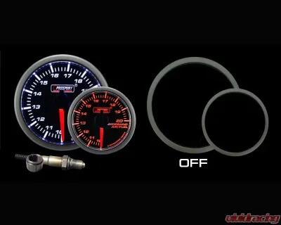 Prosport Performance Wideband Air Fuel Ratio with Bosch O2 Sensor Gauge Kit | Peak Warning - 216SMWAAFR-WO-SF